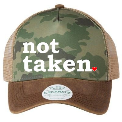 Valentine's Day Relationship Status Not Taken. Single Heart Legacy Tie Dye Trucker Hat