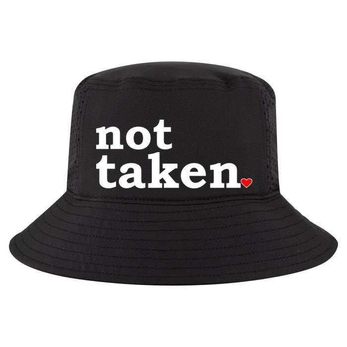 Valentine's Day Relationship Status Not Taken. Single Heart Cool Comfort Performance Bucket Hat