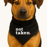Valentine's Day Relationship Status Not Taken. Single Heart USA-Made Doggie Bandana