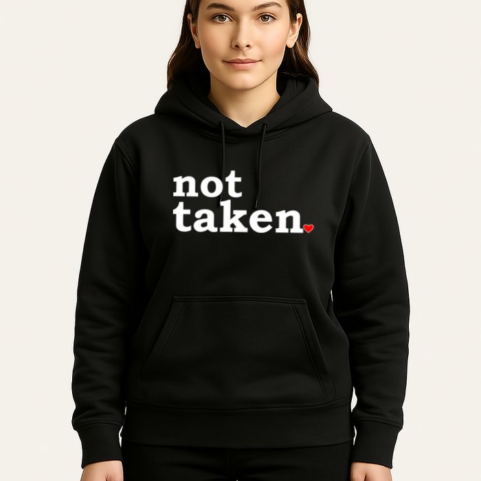 Valentine's Day Relationship Status Not Taken. Single Heart Hoodie