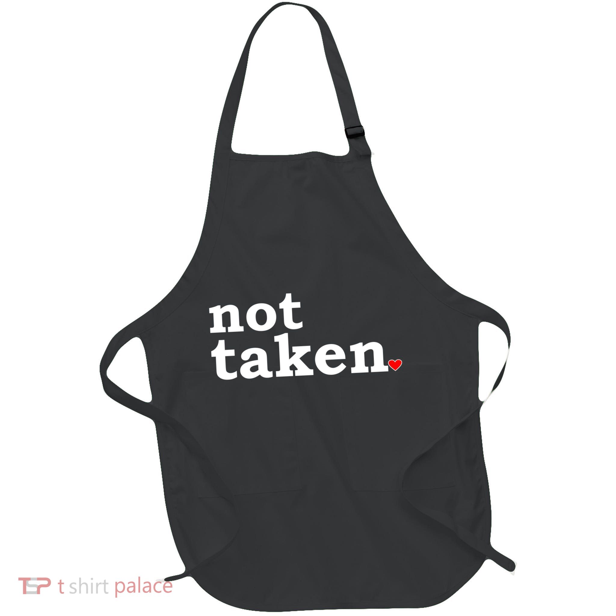 Valentine's Day Relationship Status Not Taken. Single Heart Apron