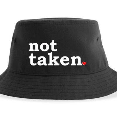 Valentine's Day Relationship Status Not Taken. Single Heart Sustainable Bucket Hat