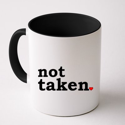 Valentine's Day Relationship Status Not Taken. Single Heart Mug