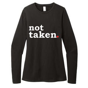 Valentine's Day Relationship Status Not Taken. Single Heart Womens CVC Long Sleeve Shirt