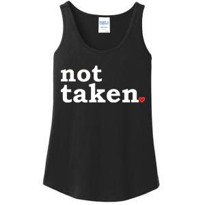 Valentine's Day Relationship Status Not Taken. Single Heart Ladies Essential Tank