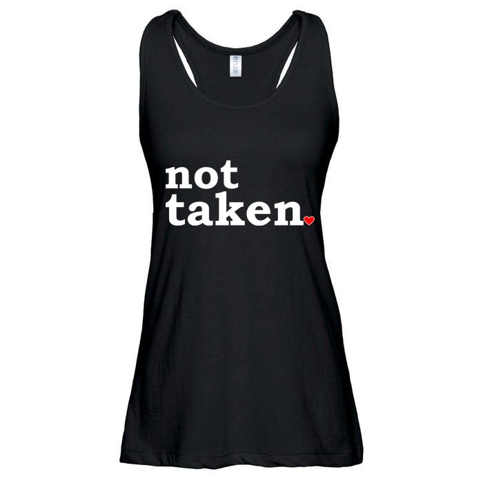 Valentine's Day Relationship Status Not Taken. Single Heart Ladies Essential Flowy Tank