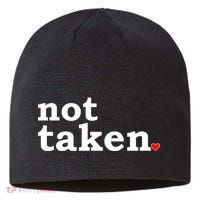 Valentine's Day Relationship Status Not Taken. Single Heart Sustainable Beanie