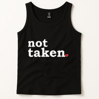 Valentine's Day Relationship Status Not Taken. Single Heart Tank Top