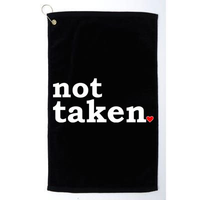 Valentine's Day Relationship Status Not Taken. Single Heart Platinum Collection Golf Towel