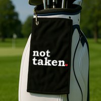 Valentine's Day Relationship Status Not Taken. Single Heart Golf Towel