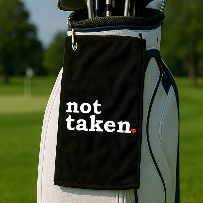 Valentine's Day Relationship Status Not Taken. Single Heart Golf Towel