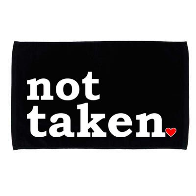 Valentine's Day Relationship Status Not Taken. Single Heart Microfiber Hand Towel