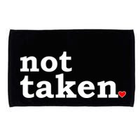 Valentine's Day Relationship Status Not Taken. Single Heart Microfiber Hand Towel