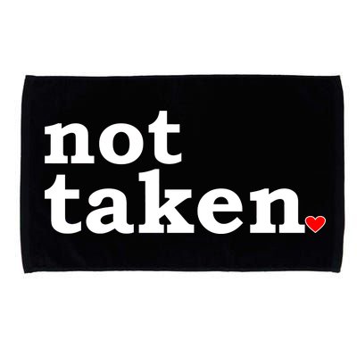 Valentine's Day Relationship Status Not Taken. Single Heart Microfiber Hand Towel