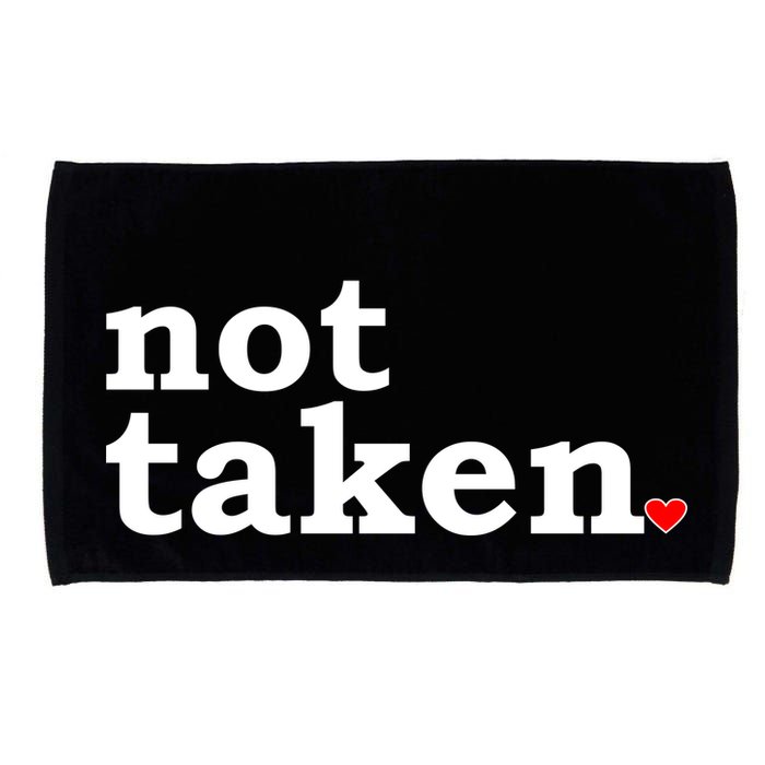 Valentine's Day Relationship Status Not Taken. Single Heart Microfiber Hand Towel