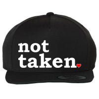 Valentine's Day Relationship Status Not Taken. Single Heart Wool Snapback Cap