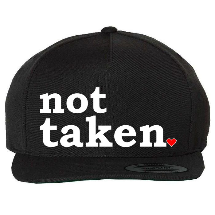 Valentine's Day Relationship Status Not Taken. Single Heart Wool Snapback Cap
