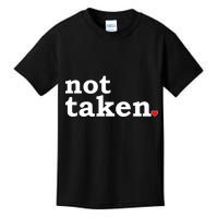 Valentine's Day Relationship Status Not Taken. Single Heart Kids T-Shirt