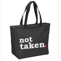Valentine's Day Relationship Status Not Taken. Single Heart Zip Tote Bag