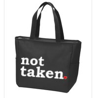 Valentine's Day Relationship Status Not Taken. Single Heart Zip Tote Bag