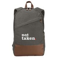 Valentine's Day Relationship Status Not Taken. Single Heart Cotton Canvas Backpack