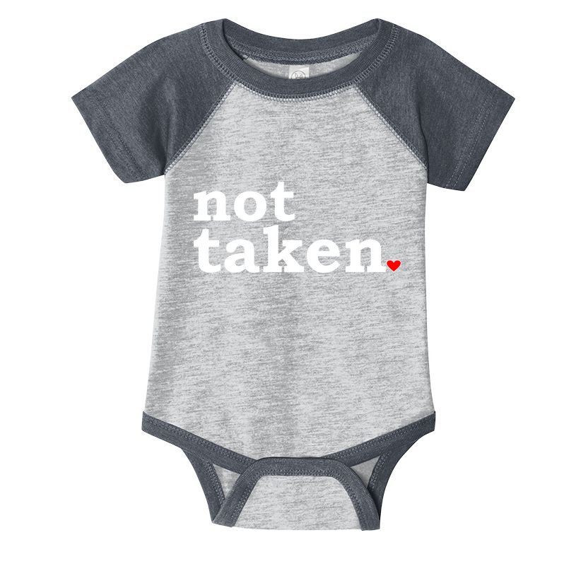 Valentine's Day Relationship Status Not Taken. Single Heart Infant Baby Jersey Bodysuit