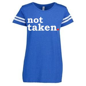 Valentine's Day Relationship Status Not Taken. Single Heart Enza Ladies Jersey Football T-Shirt