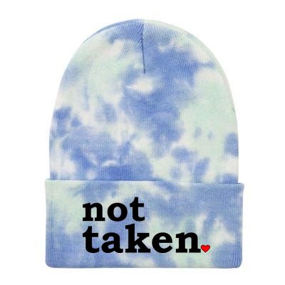 Valentine's Day Relationship Status Not Taken. Single Heart Tie Dye 12in Knit Beanie