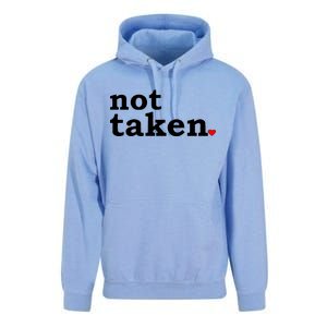 Valentine's Day Relationship Status Not Taken. Single Heart Unisex Surf Hoodie