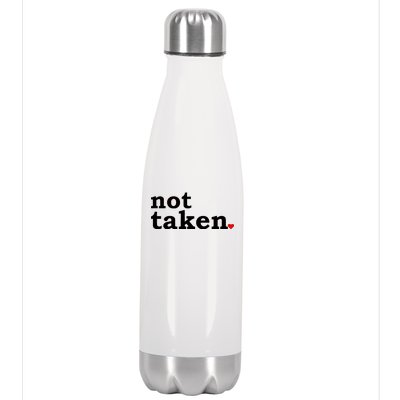 Valentine's Day Relationship Status Not Taken. Single Heart Stainless Steel Insulated Water Bottle