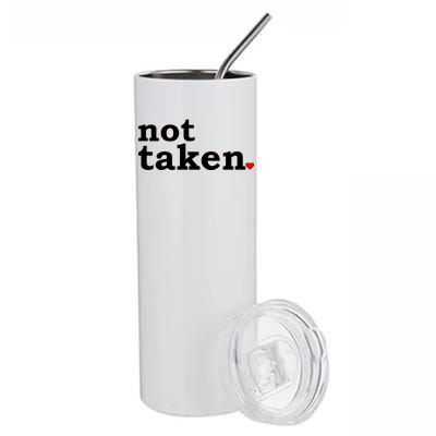 Valentine's Day Relationship Status Not Taken. Single Heart Stainless Steel Tumbler