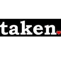 Valentine's Day Relationship Status Taken. Heart Bumper Sticker