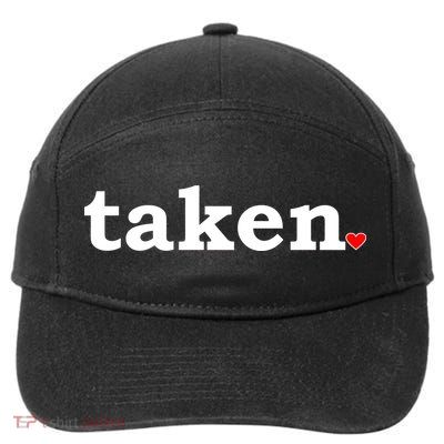 Valentine's Day Relationship Status Taken. Heart 7-Panel Snapback Hat
