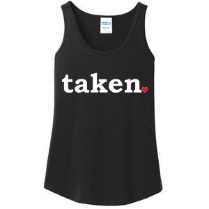 Valentine's Day Relationship Status Taken. Heart Ladies Essential Tank