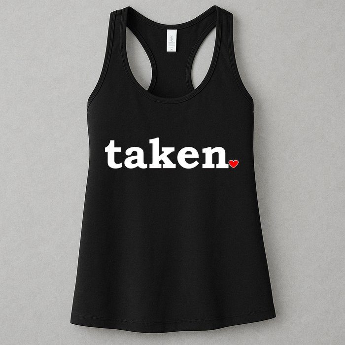 Valentine's Day Relationship Status Taken. Heart Womens Tank Top