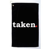 Valentine's Day Relationship Status Taken. Heart Golf Towel