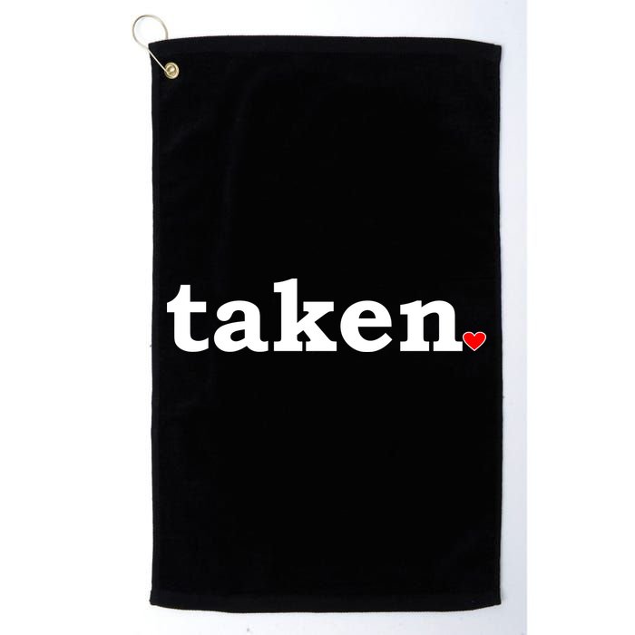 Valentine's Day Relationship Status Taken. Heart Golf Towel