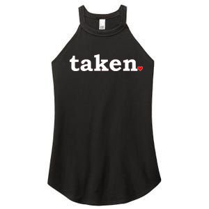 Valentine's Day Relationship Status Taken. Heart Women's Perfect Tri Rocker Tank