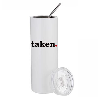 Valentine's Day Relationship Status Taken. Heart Stainless Steel Tumbler