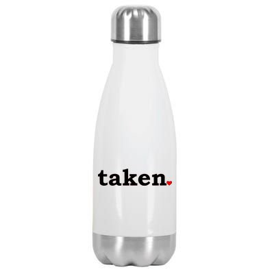 Valentine's Day Relationship Status Taken. Heart Stainless Steel Insulated Water Bottle