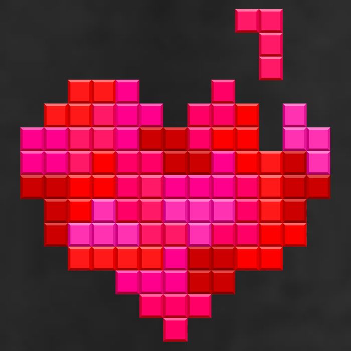 Valentine's Day Retro Video Game Heart Puzzle Cool Comfort Performance Bucket Hat