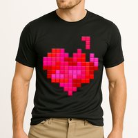 Valentine's Day Retro Video Game Heart Puzzle Performance Shirt