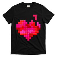 Valentine's Day Retro Video Game Heart Puzzle T-Shirt
