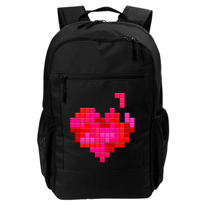 Valentine's Day Retro Video Game Heart Puzzle Backpack
