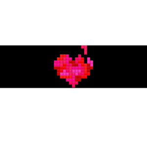 Valentine's Day Retro Video Game Heart Puzzle Bumper Sticker