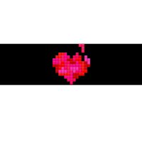 Valentine's Day Retro Video Game Heart Puzzle Bumper Sticker