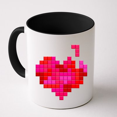 Valentine's Day Retro Video Game Heart Puzzle Mug