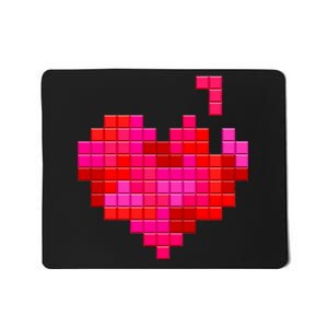 Valentine's Day Retro Video Game Heart Puzzle Mousepad