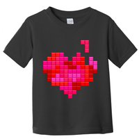 Valentine's Day Retro Video Game Heart Puzzle Toddler T-Shirt