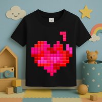 Valentine's Day Retro Video Game Heart Puzzle Toddler T-Shirt